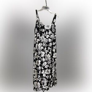 Old Navy Fit & Flare Linen-blend Midi Dress